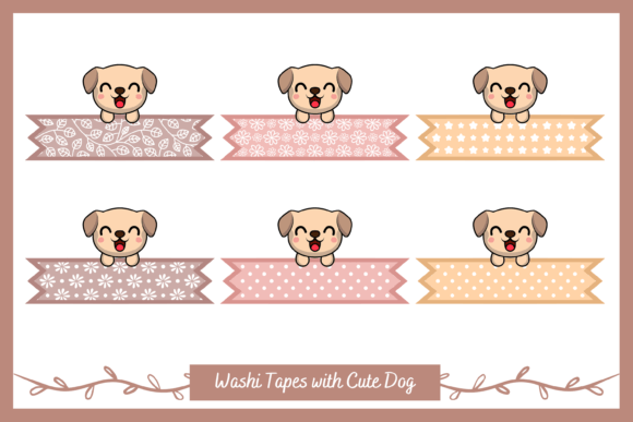 Download Washi Tapes with Cute Dog on Top - Tape Collection