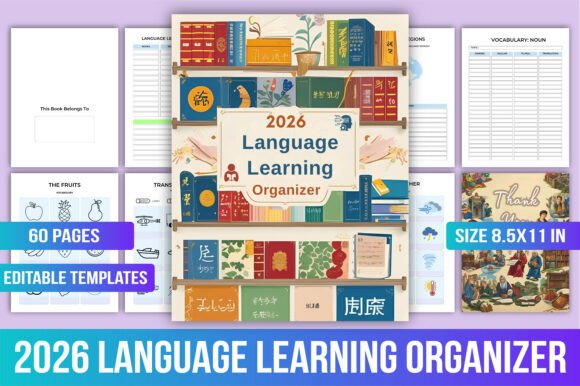 Download 🧠 2026 Language Learning Organizer - Language learning Collection