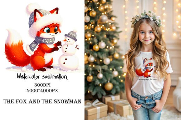 Download Watercolor Christmas Fox PNG - Fox Collection