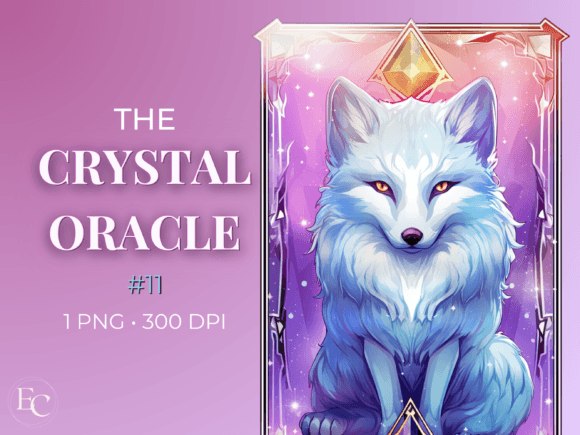 Download Snow Fox Tarot Oracle Card Sublimation - Fox Collection