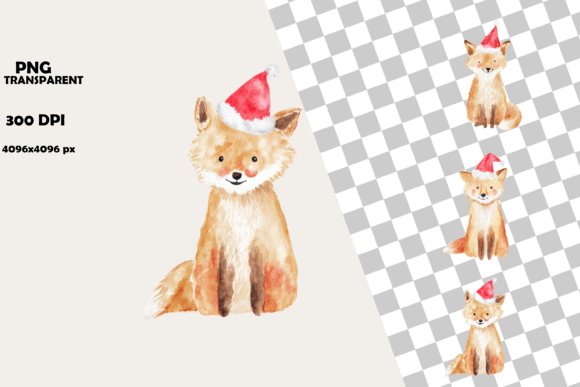 Download Adorable Watercolor Fox Christmas - Fox Collection