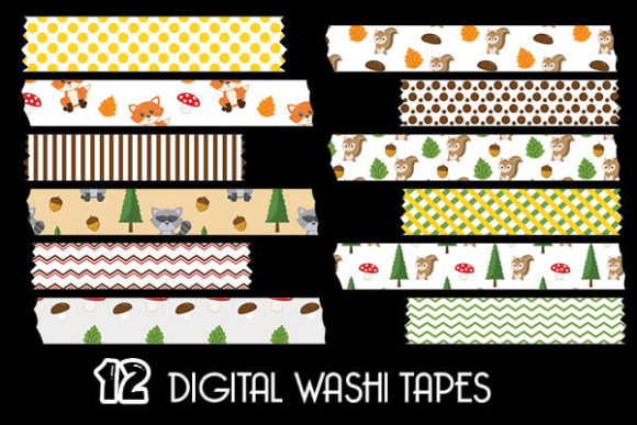 Download Woodland Animals Cliparts Washi Tapes - Tape Collection