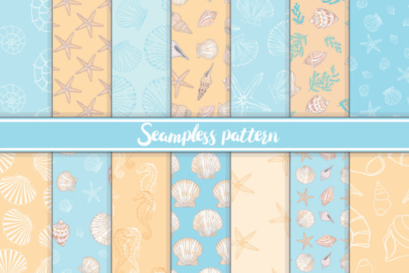 Download Set Sea Seamless Patterns - Premium Resources