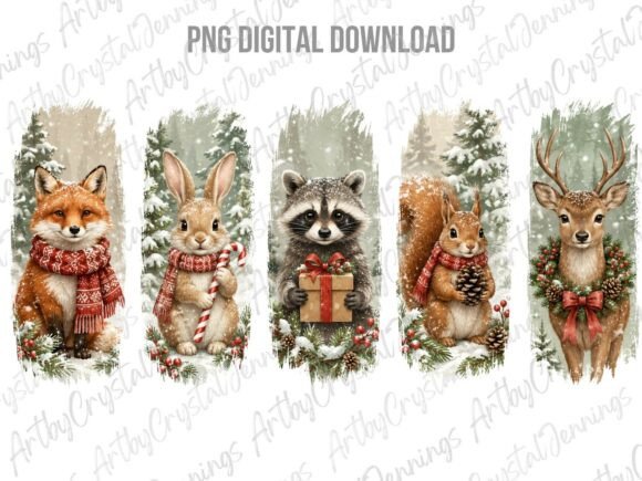 Download Christmas Forest Animal Brushstroke PNG - Brush Collection
