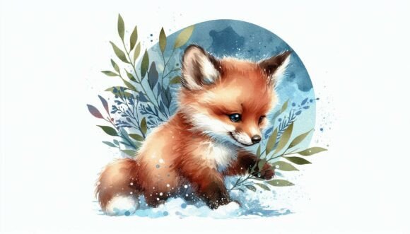 Download Fox Snow Watercolor - Fox Collection
