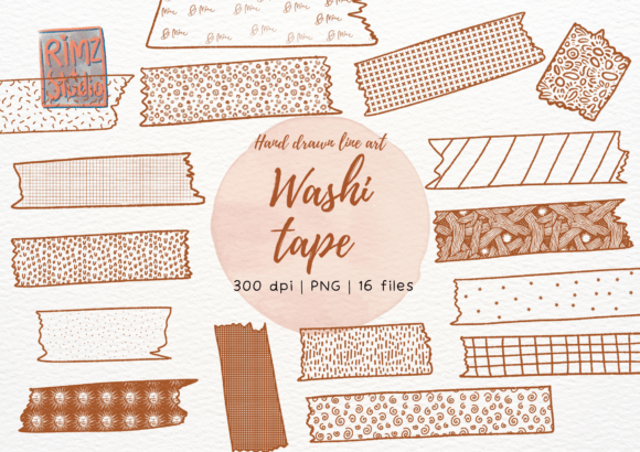 Download Washi Tape Hand Drawn Clipart Bundle - Tape Collection