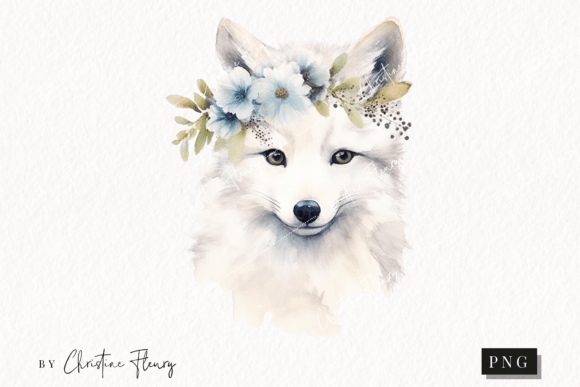Download Watercolor Arctic Fox Clipart - Fox Collection