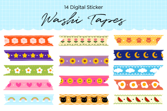 Download Digital Washi Tapes Cute Doodle - Tape Collection