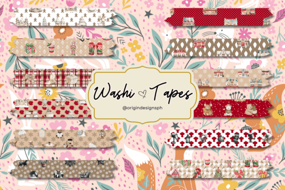 Download Digital Washi Tape Christmas Scrapbook - Tape Collection