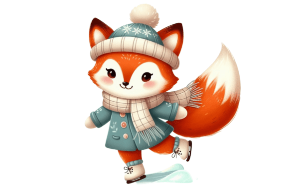 Download Cute Winter Fox PNG Sublimation - Fox Collection
