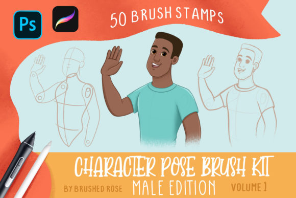 Download Character Pose Brush Kit- Male Edition - Brush Collection
