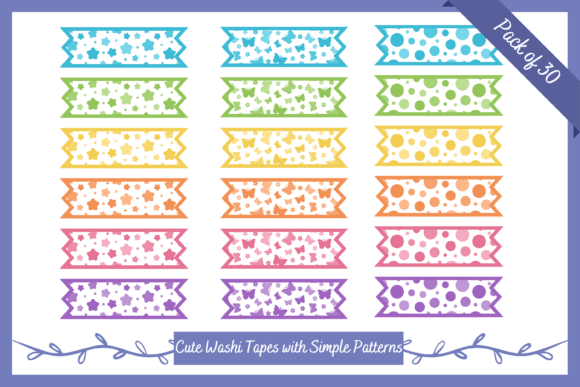 Download Printable Washi Tapes with Rainbow Color - Tape Collection
